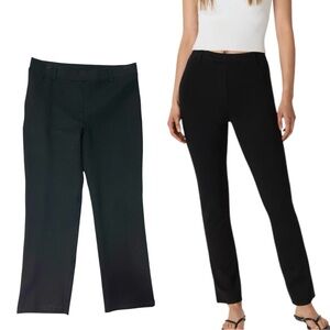 Quince Ultra-Stretch Ponte Straight Leg Black Pants Women’s Sz M Petite